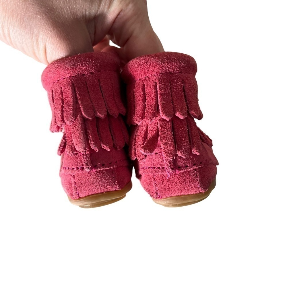 MINNETONKA Double Fringe Side Zip Boot - Picture 5 of 8